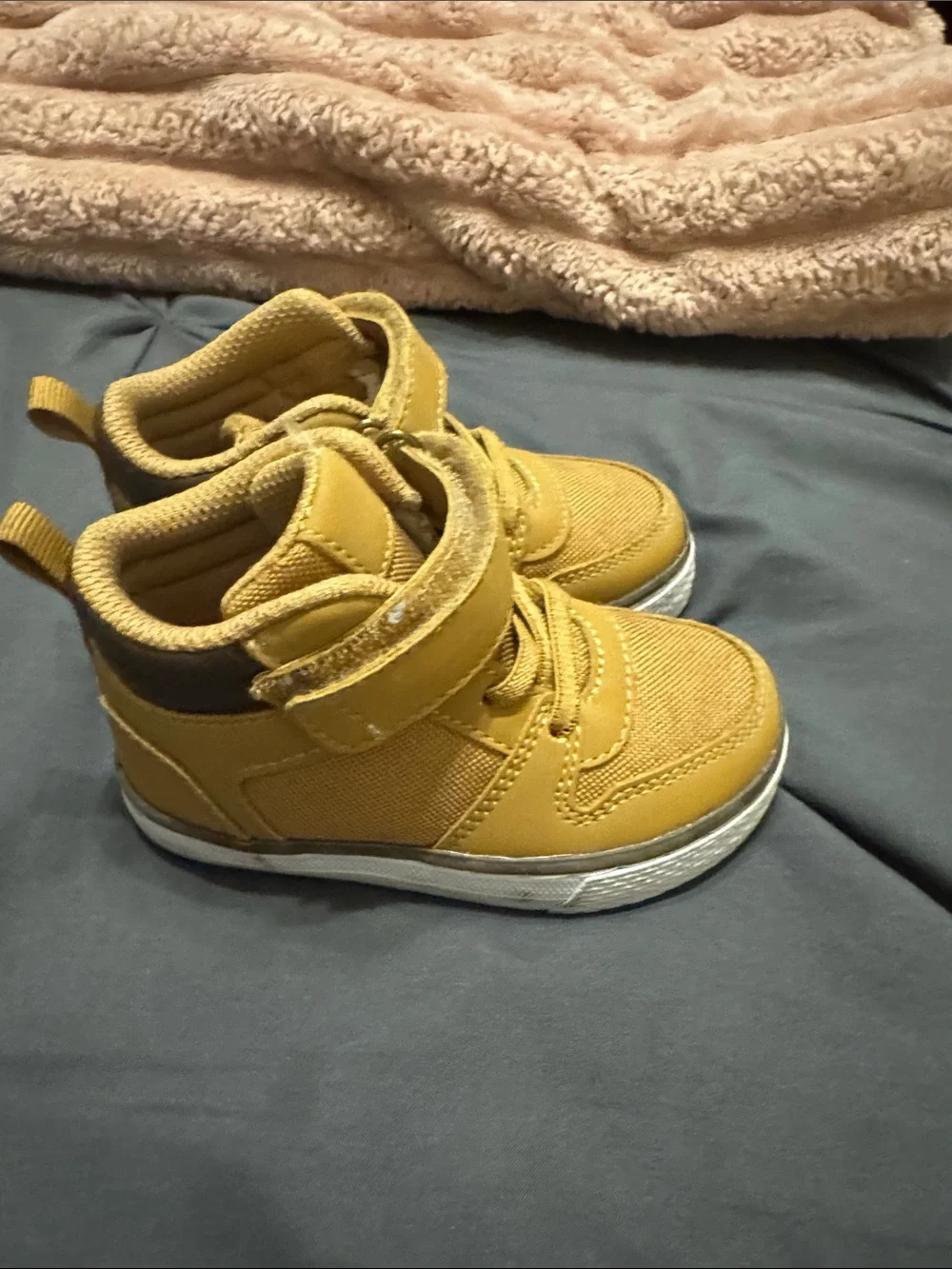 The Children's Place Mustard Yellow High-Top Kids Sneakers